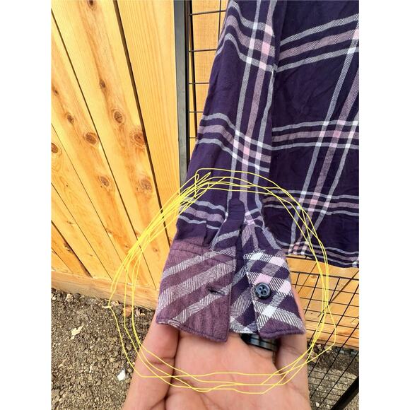 Rails XS Purple Plaid Button Down Long Sleeve Casual Shirt Top - Picture 8 of 8